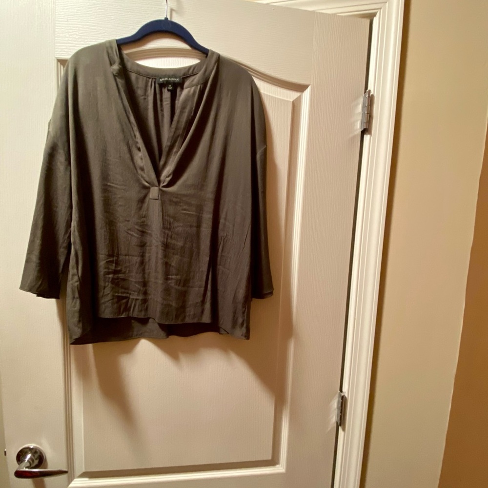 Banana Republic Long Sleeve Olive Blouse